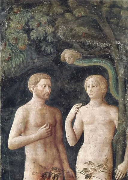 Detail of the Temptation of Adam and Eve, c. 1423-25 (fresco) (detail of 430556)