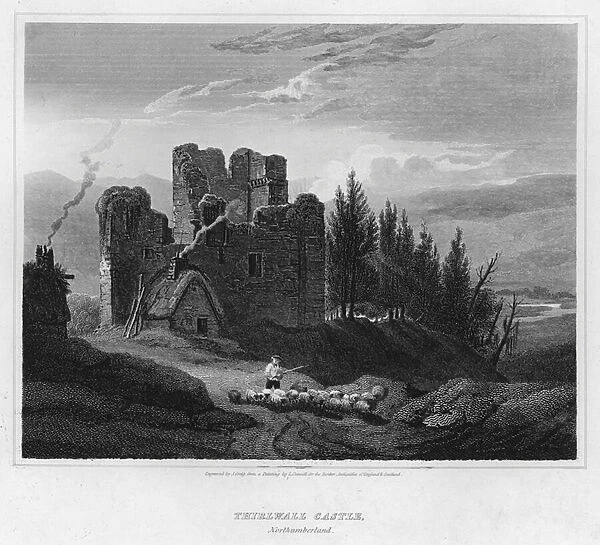 Thirlwall Castle, Northumberland (engraving)