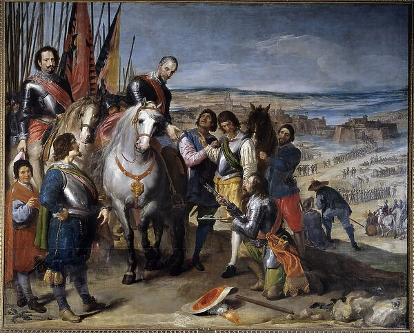 Thirty-year war (1618-1648). The Dutch governor handed over the keys to the Marquis of