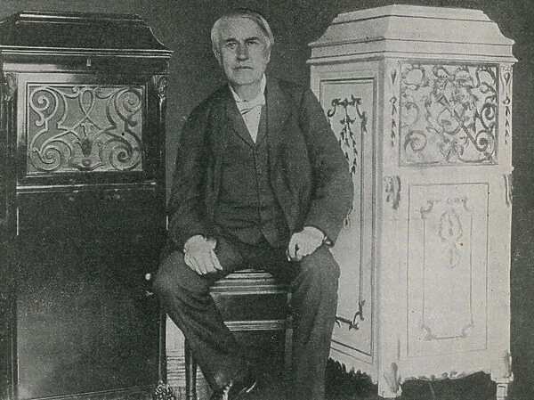 Thomas Edison, American inventor (b  /  w photo)