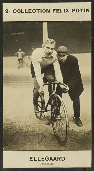 Thorwald Ellegaard, Cyclisme, 1877 (b  /  w photo)