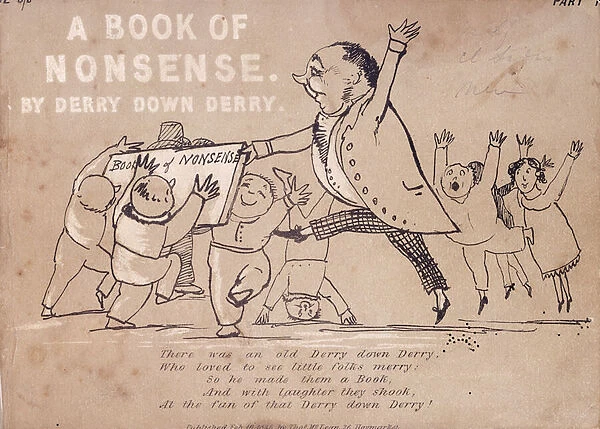 Title sheet of A Book of Nonsense by Derry Down Derry, 1846 (lithograph)