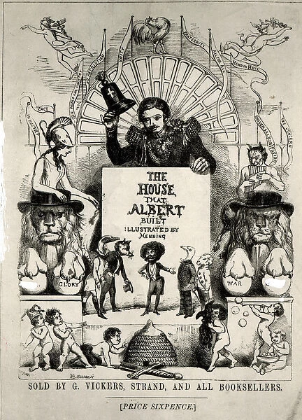 Titlepage from The House that Albert Built, 1880 (engraving) (b  /  w photo