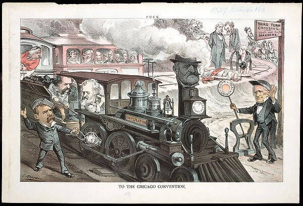 'To The Chicago Convention', 1880 (colour litho)