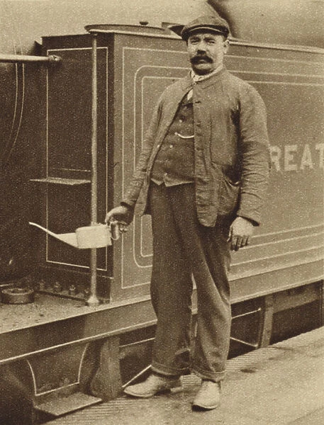 Train driver (b  /  w photo)