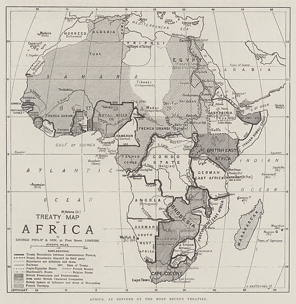 Treaty Map of Africa (engraving)