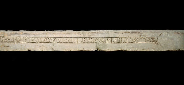 Tribute to the deities, inscription in Celtic alphabet (Ogham)