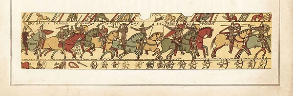 The turning point in the Battle of Hastings. 1856 (chromolithograph)