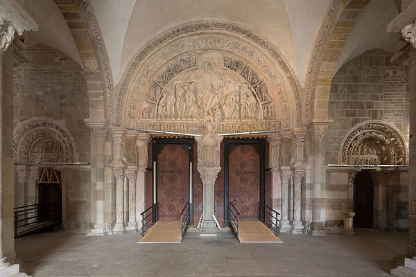 Tympanum of the Narthex of the Basilica of Vezelay, 1120-1140 (sculpture)