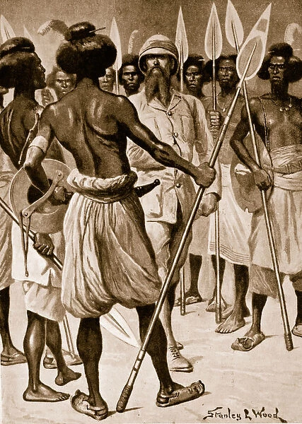 The type of warrior Burton met in Somaliland (litho)