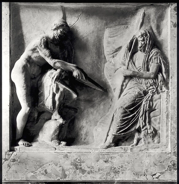 Ulysses consulting Teiresias, 1st or 2nd century AD (marble)