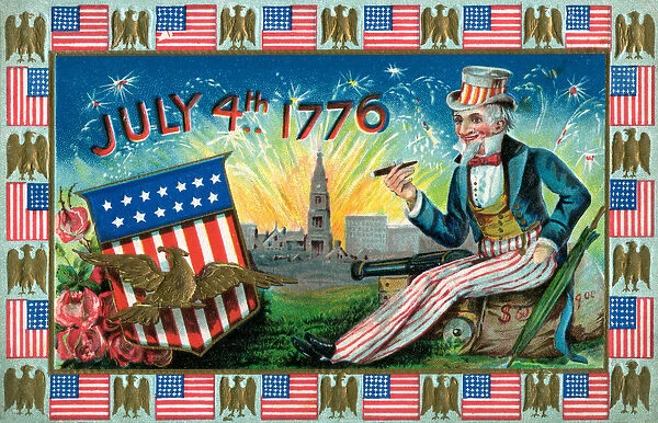 Uncle Sam on the Fourth of July, 1907 (chromolithograph)
