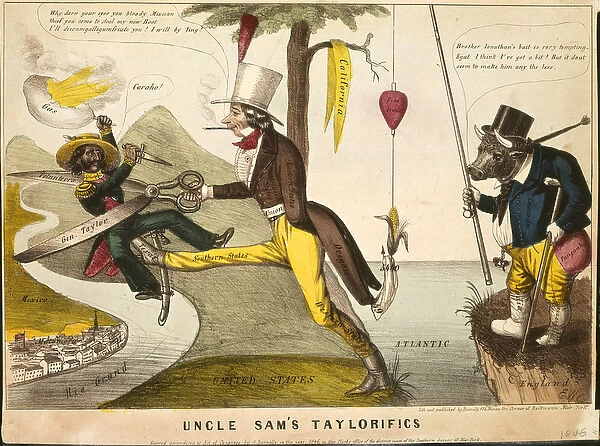 Uncle Sams Taylorifics, 1846 (colour litho)