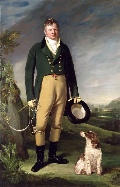 An Unknown Man With his Dog, 1815 (oil on canvas)