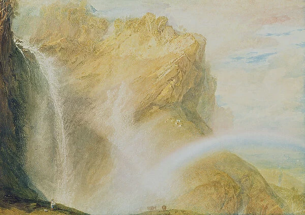 Upper Falls of the Reichenbach (w  /  c on paper)
