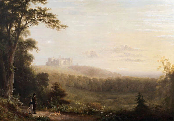 View of Belvoir castle, c. 1820 (oil on canvas)
