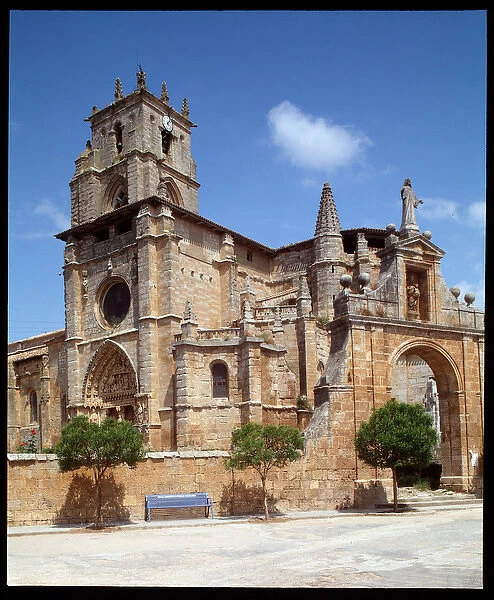 View of the church of Santa Maria la Real a Sasamon, 13th century Spain