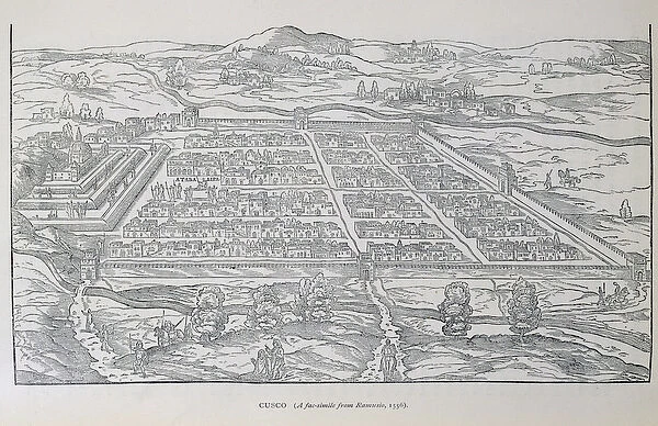 View of Cusco, from Ramusio, pub. 1556 (engraving)