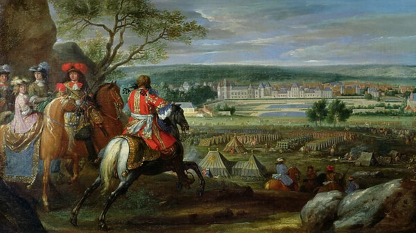 View of the Palace of Fontainebleau from the Flowerbed Side, 1669 (oil on canvas)
