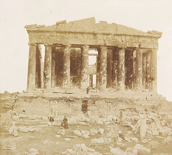 View of the Parthenon from the West by James Robertson, 1853-54 (albumen print)