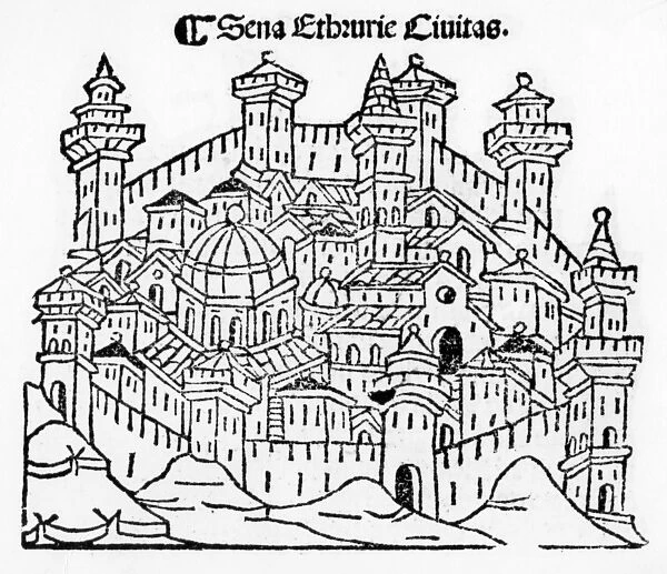View of Siena, from Supplementum chronicarum, edition published in 1490
