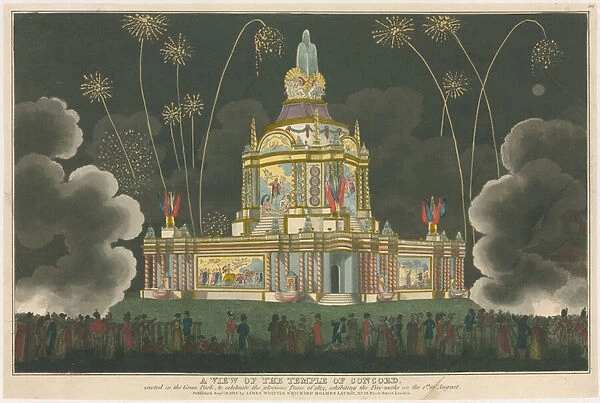 A View of the Temple of Concord (coloured engraving)