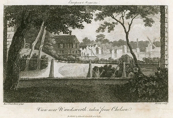View of Wandsworth, taken from Chelsea (engraving)