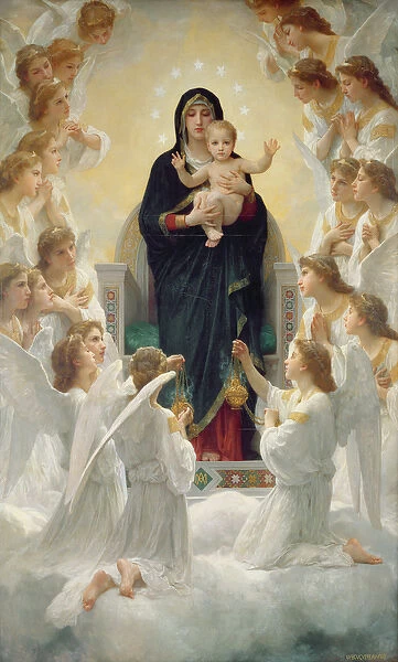 The Virgin with Angels, 1900 (oil on canvas)
