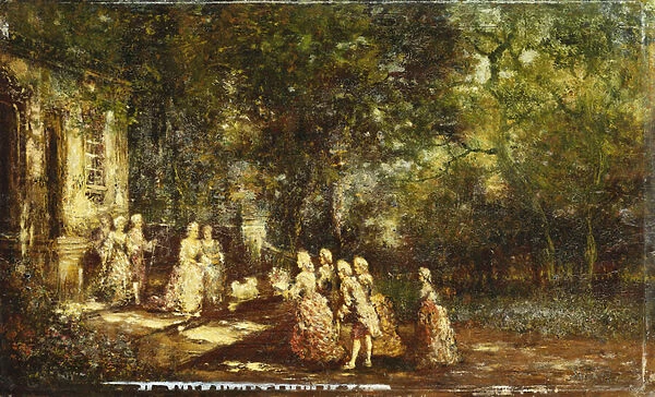 A Visit to the Princess; Visite a la Princesse, c. 1860 (oil on panel)