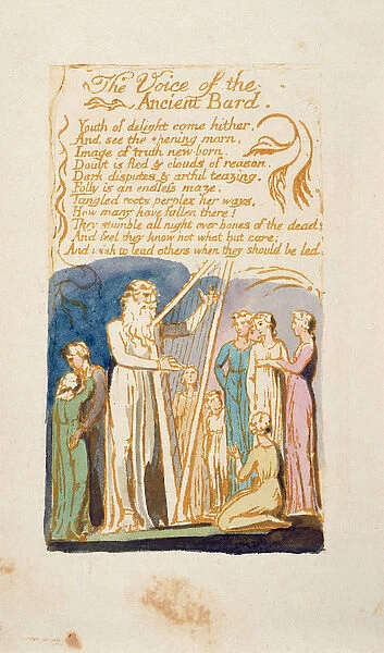The Voice of the Ancient Bard, plate 16 from Songs of Innocence and Experience