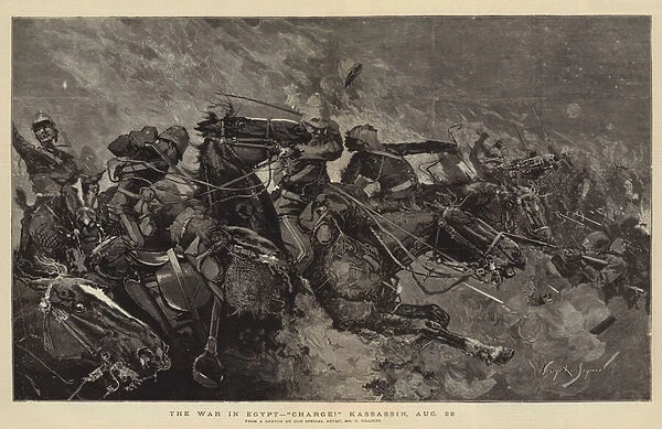 The War in Egypt, 'Charge!'Kassassin, 28 August (engraving)