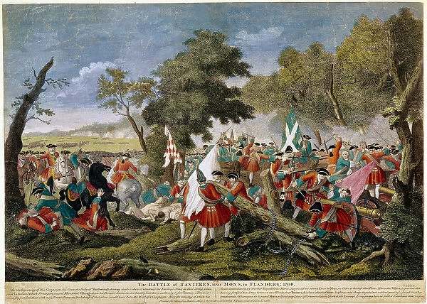 War of the Spanish Succession (1701-1714): view of the Battle of Malplaquet near Mons