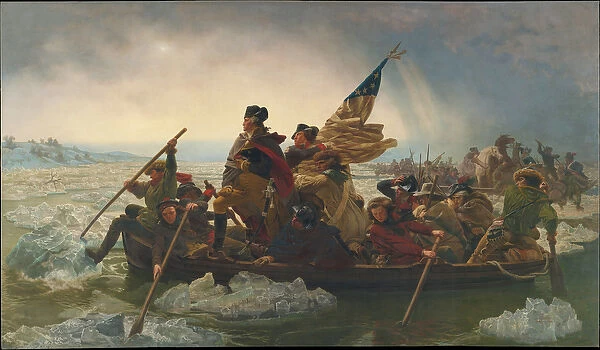 Washington Crossing the Delaware River, 25th December 1776, 1851 (oil on canvas)