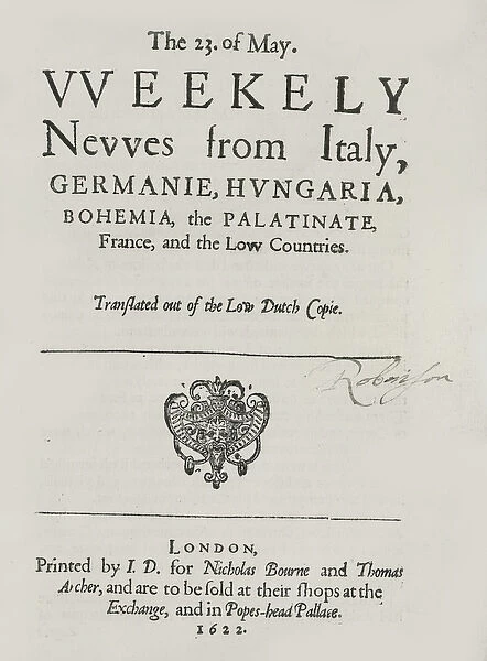 Weekly News, 1622