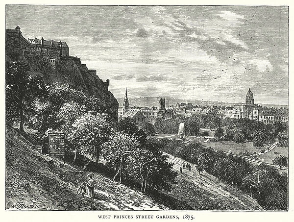 West Princes Street Gardens, 1875 (engraving)