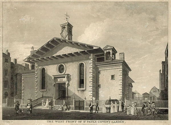 The west front of St Paul s, Covent Garden, London (engraving)