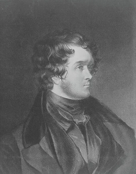 William Harrison Ainsworth (engraving) (b  /  w photo)