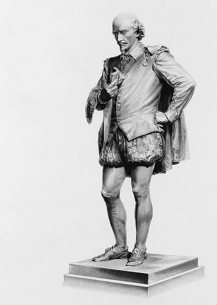 William Shakespeare (1564-1616), after the statue by John Quincey Adams Ward (1830-1910)