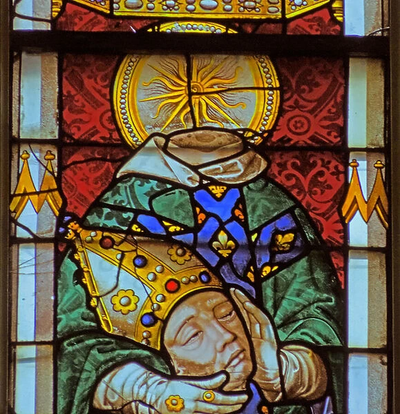 Window depicting Saint Denis (stained glass)