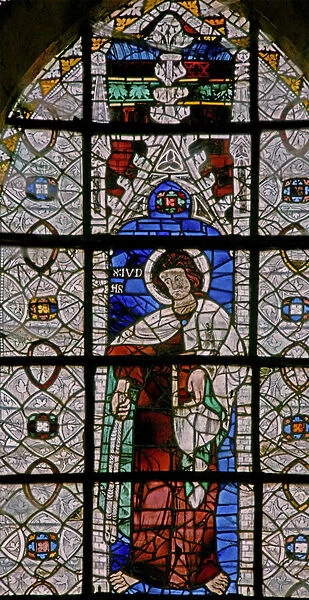 Window w227 depicting St Judas Iscariot (a rare depiction of Judas as a saint