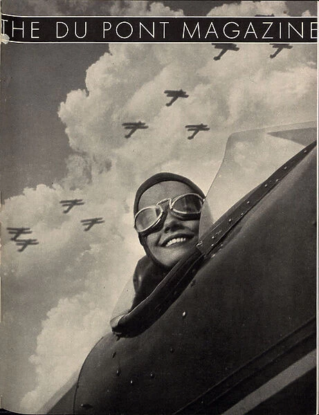 Wings Aloft, front cover of the DuPont Magazine, May 1934 (litho)