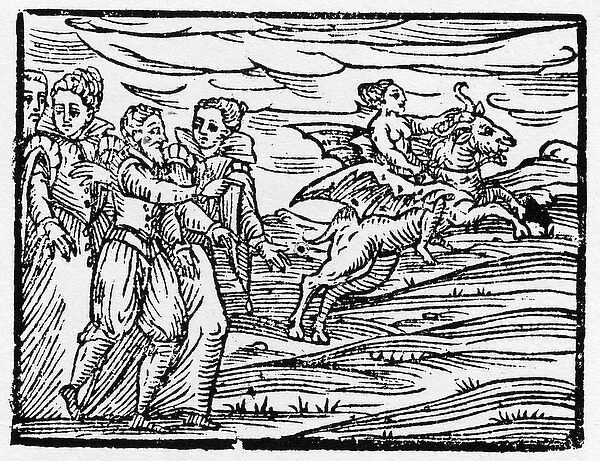 Witch riding a goat - 'Compendium Maleficarum'