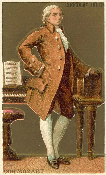 Wolfgang Amadeus Mozart, Austrian composer (chromolitho)