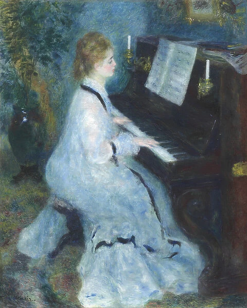 Woman at the Piano, 1875-76 (oil on canvas)