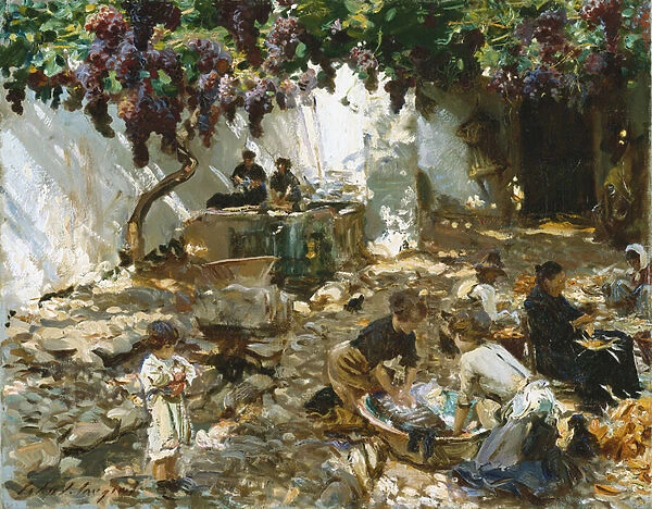 Women at Work (oil on canvas)