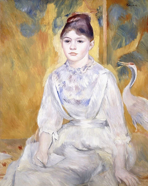 Young Girl with a Swan, 1886 (oil on canvas)