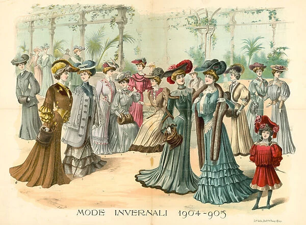 The Young Ladies Journal: Mode Invernali, 1904-05 (colour litho)