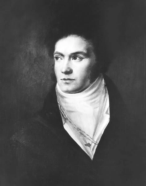 The young Ludwig van Beethoven (1770-1827) 1806 (oil on canvas) (b  /  w photo)