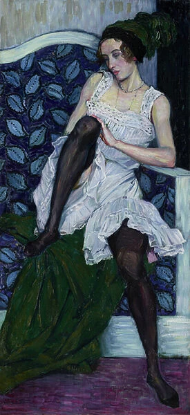 Young Woman in Undergarments, c. 1910-11 (oil on canvas)