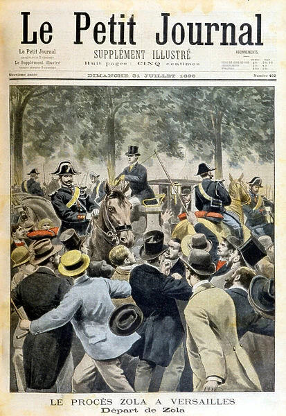 The Zola trial in Versailles (Dreyfus Affair) - in 'Le Petit Journal'